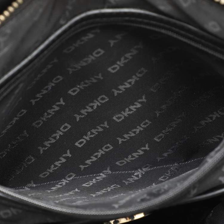 Pre Owned Dkny Black Canvas and Leather Donna Karan Satchel
