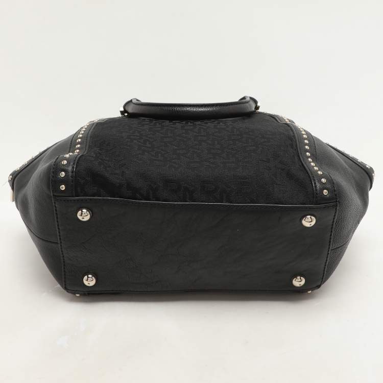 Pre Owned Dkny Black Canvas and Leather Donna Karan Satchel