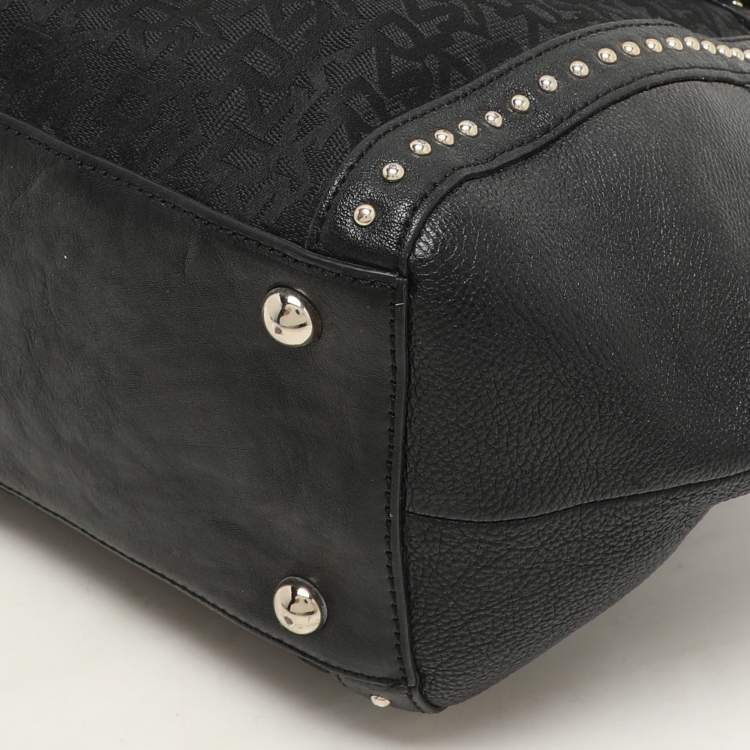 Pre Owned Dkny Black Canvas and Leather Donna Karan Satchel
