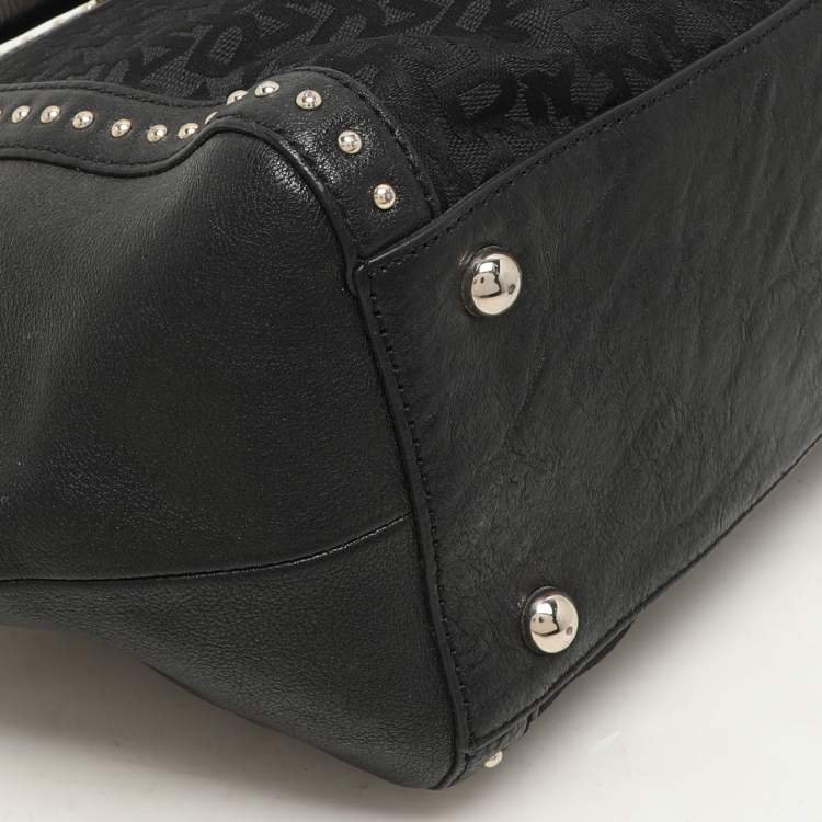 Pre Owned Dkny Black Canvas and Leather Donna Karan Satchel