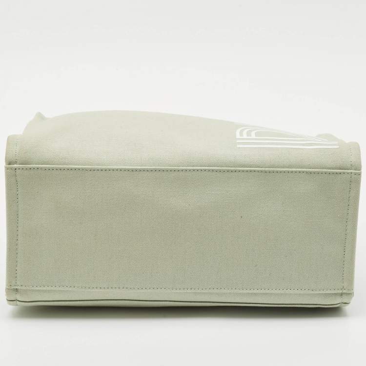 Pre Owned DKNY Mint Green Canvas Medium Noa Tote