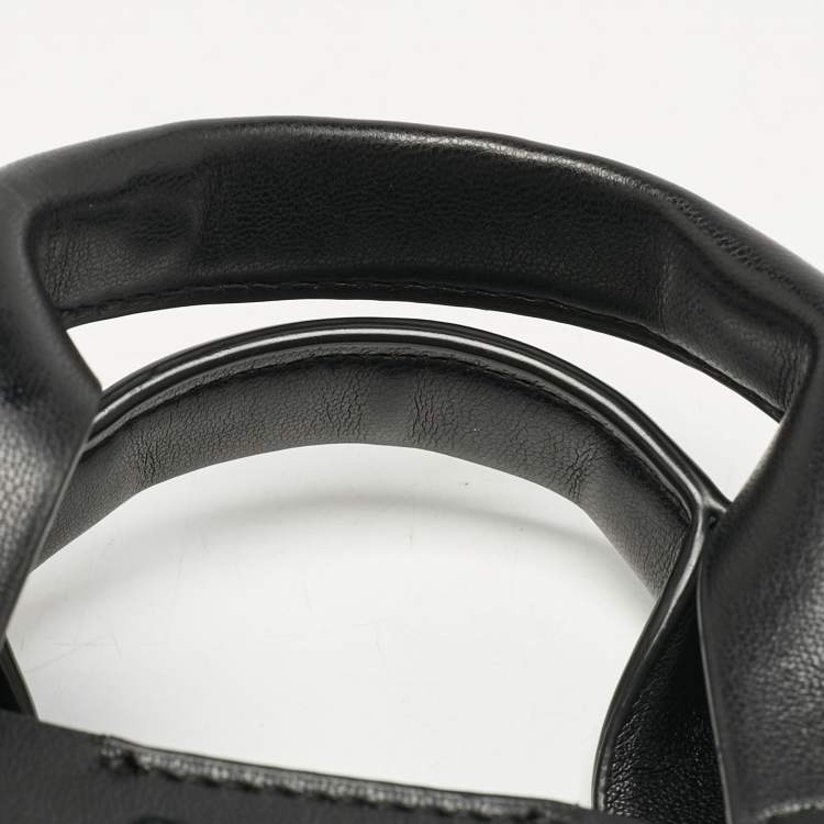 Pre Owned DKNY Black Faux Leather Mini Dakota Tote