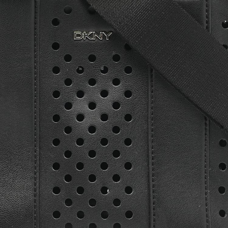 Pre Owned DKNY Black Faux Leather Mini Dakota Tote