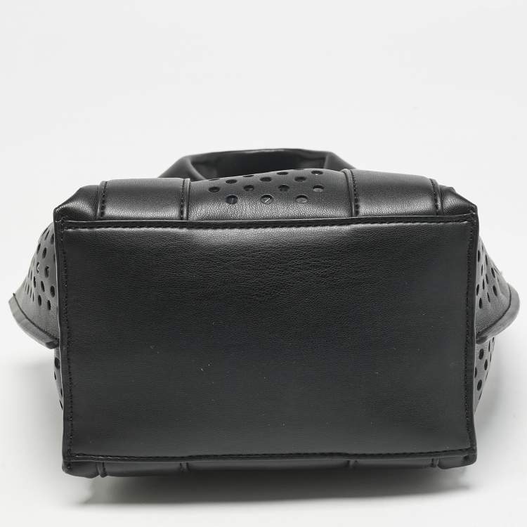 Pre Owned DKNY Black Faux Leather Mini Dakota Tote