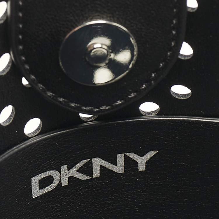 Pre Owned DKNY Black Faux Leather Mini Dakota Tote