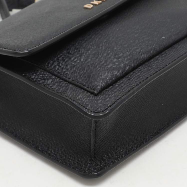 Pre Owned DKNY Black Leather Bryant Park Crossbody Bag
