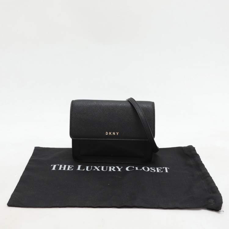 Pre Owned DKNY Black Leather Bryant Park Crossbody Bag