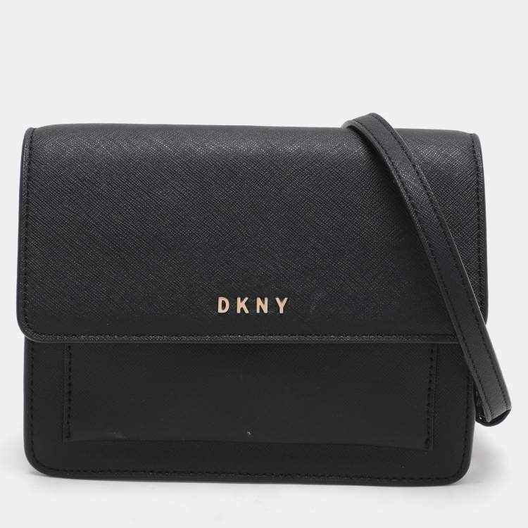 Pre Owned DKNY Black Leather Bryant Park Crossbody Bag
