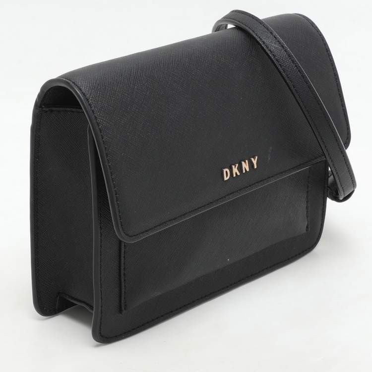 Pre Owned DKNY Black Leather Bryant Park Crossbody Bag