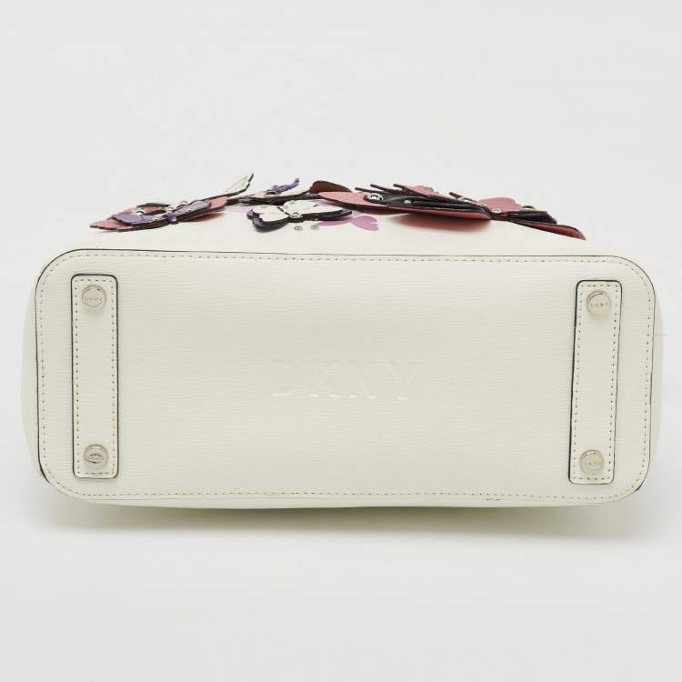 Pre Owned DKNY Multicolor Leather Butterflys Embellished Paige Satchel