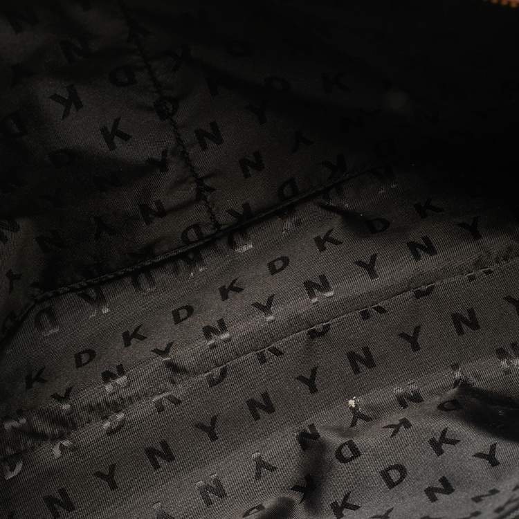 Pre Owned DKNY Brown Textured Leather Bryant Tote