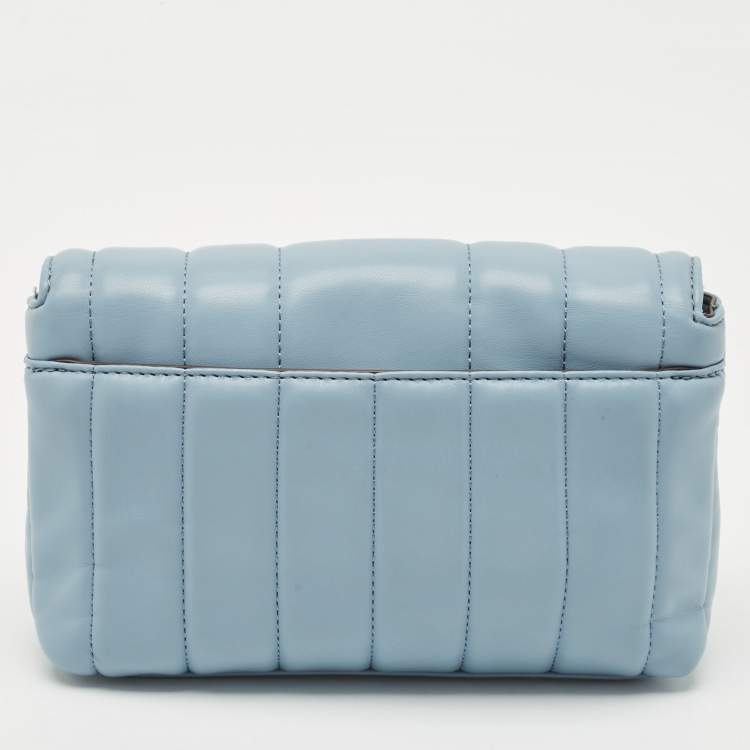 Pre Owned DKNY Light Blue Faux Leather Lexington Shoulder Bag