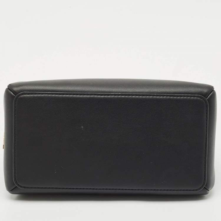 Pre Owned DKNY Black Leather Small Dixie Tote