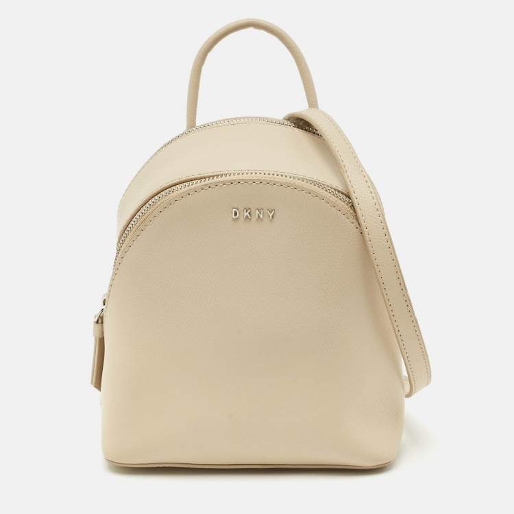 Pre Owned DKNY Off Leather Mini Bryant Backpack Crossbody Bag