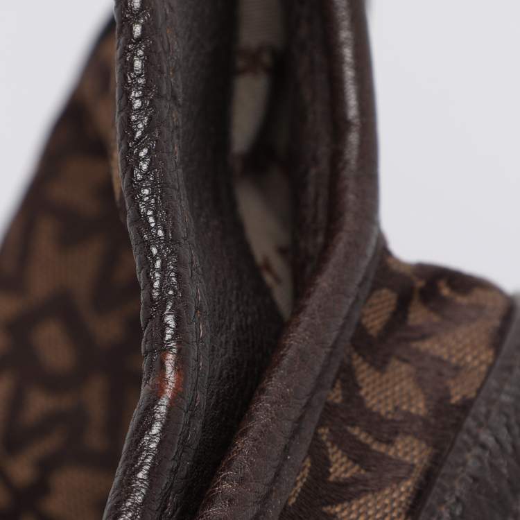 Pre Owned Dkny Brown Signature Canvas and Leather D Buckle Hobo