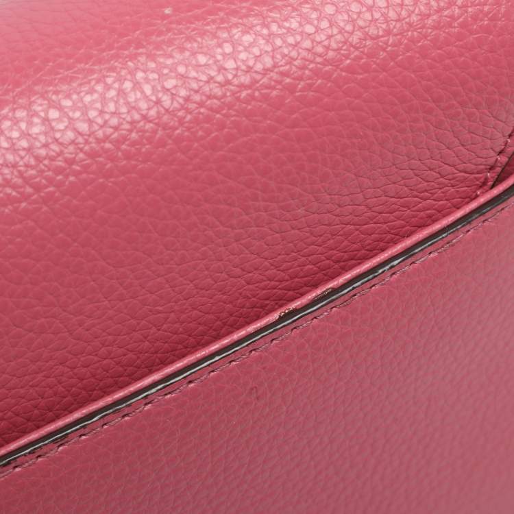 Pre Owned DKNY Pink Leather Small Elisa Crossbody Bag