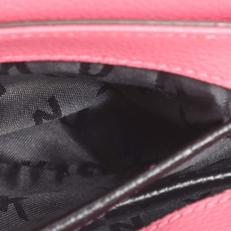 Pre Owned DKNY Pink Leather Small Elisa Crossbody Bag