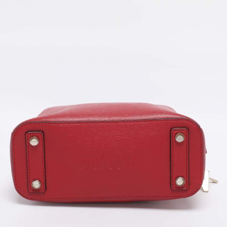 Pre Owned DKNY Red Leather Paige Tote