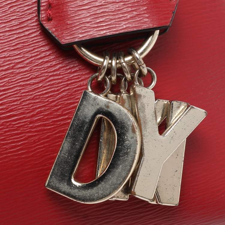 Pre Owned DKNY Red Leather Paige Tote