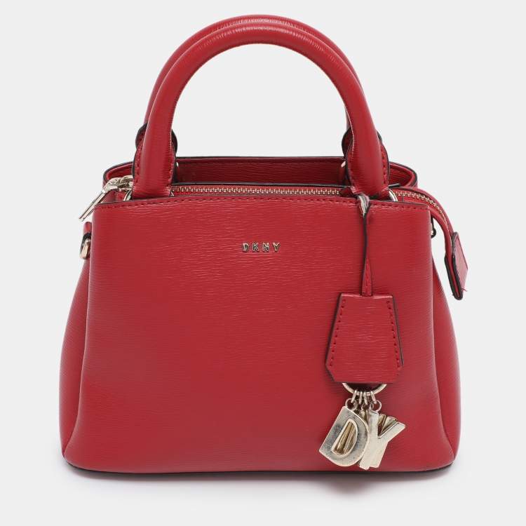 Pre Owned DKNY Red Leather Paige Tote