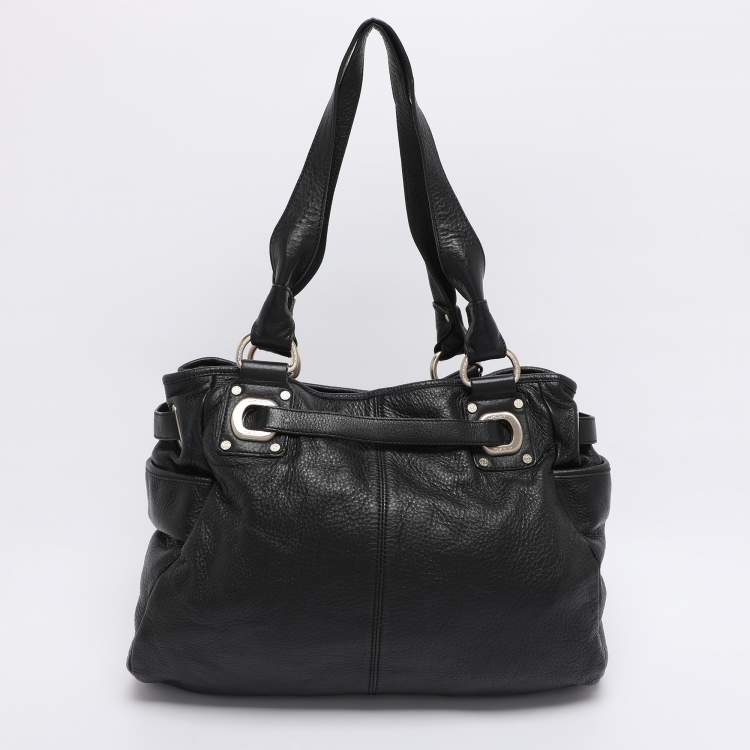 Pre Owned Dkny Black Leather Satchel