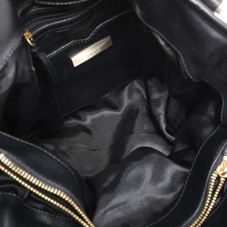 Pre Owned Dkny Black Leather Satchel