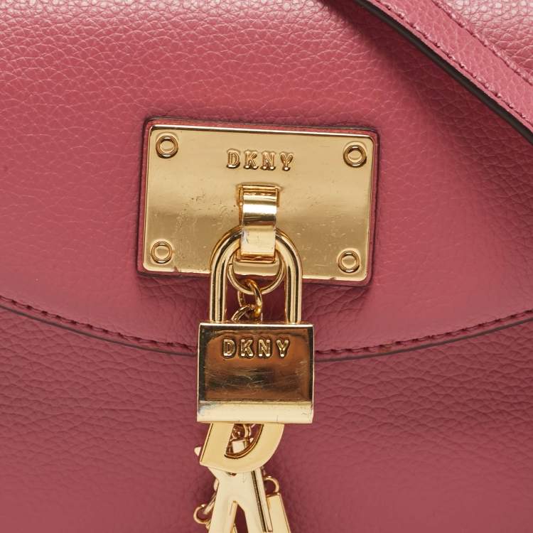 Pre Owned DKNY Pink Leather Elissa Crossbody Bag