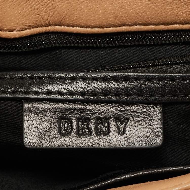 Pre Owned DKNY Beige Quilted Leather Gansevoort Crossbody Bag