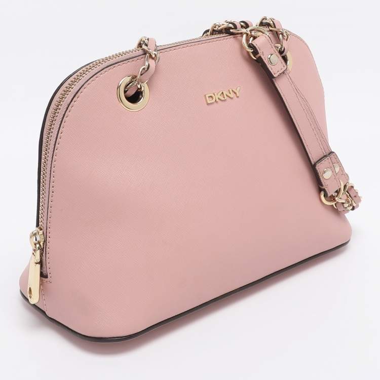 Pre Owned DKNY Pink Leather Shoulder Bag