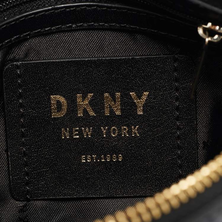 Pre Owned DKNY Black Leather Mini Elissa Satchel