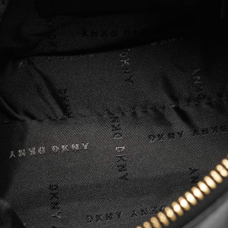 Pre Owned DKNY Black Leather Mini Elissa Satchel