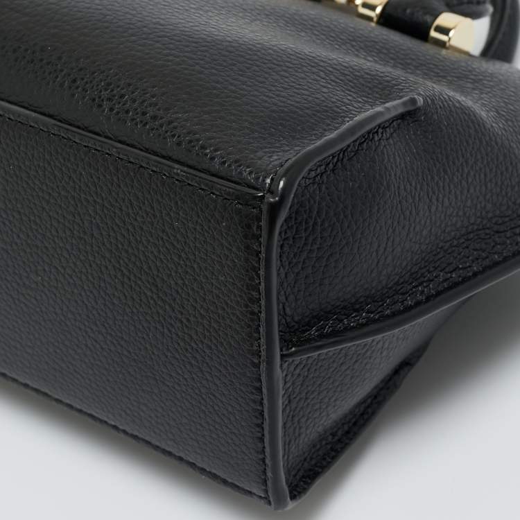 Pre Owned DKNY Black Leather Mini Elissa Satchel