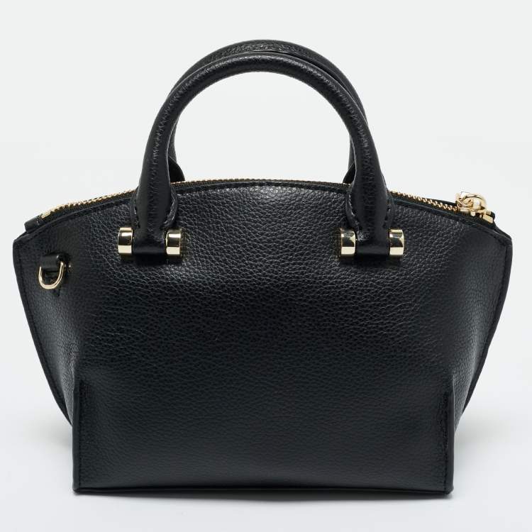 Pre Owned DKNY Black Leather Mini Elissa Satchel