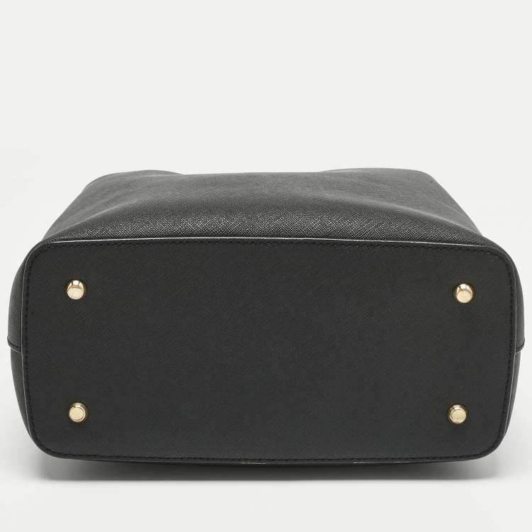 Pre Owned DKNY Black Leather Bryant Park Bucket Bag
