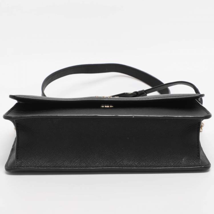 Pre Owned Dkny Black Leather Crossbody Bag