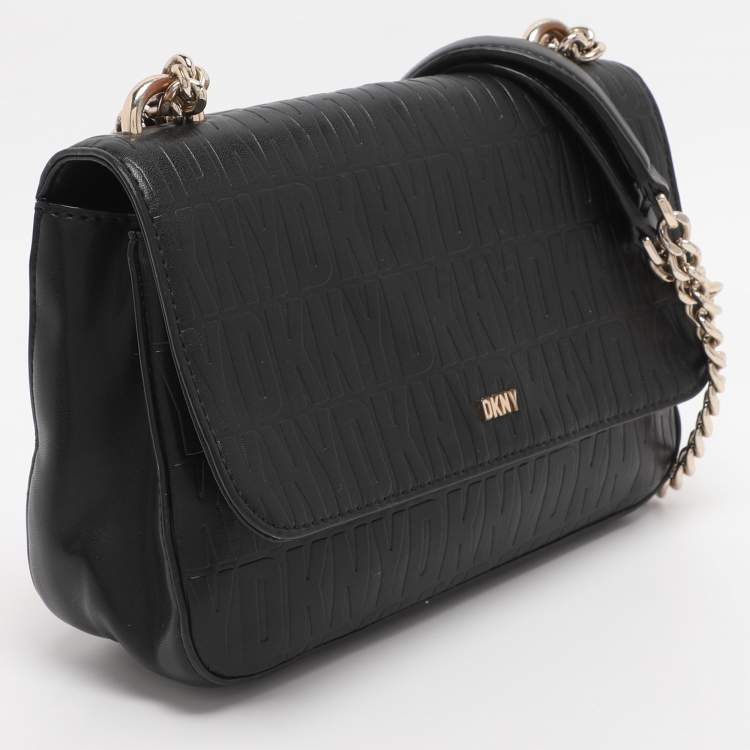 Pre Owned Dkny Black Leather Sina Shoulder Bag