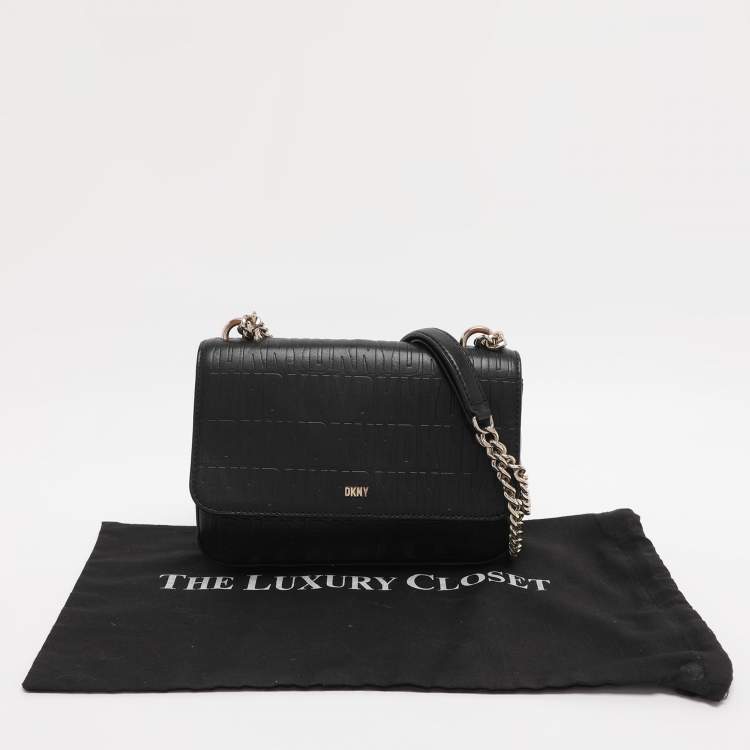 Pre Owned Dkny Black Leather Sina Shoulder Bag