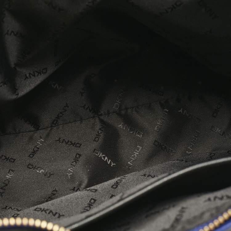 Pre Owned DKNY Blue Leather Bryant Park Chain Tote