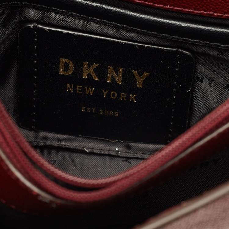 Pre Owned DKNY Burgundy Leather Liza Crossbody Bag