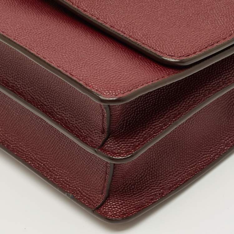 Pre Owned DKNY Burgundy Leather Liza Crossbody Bag