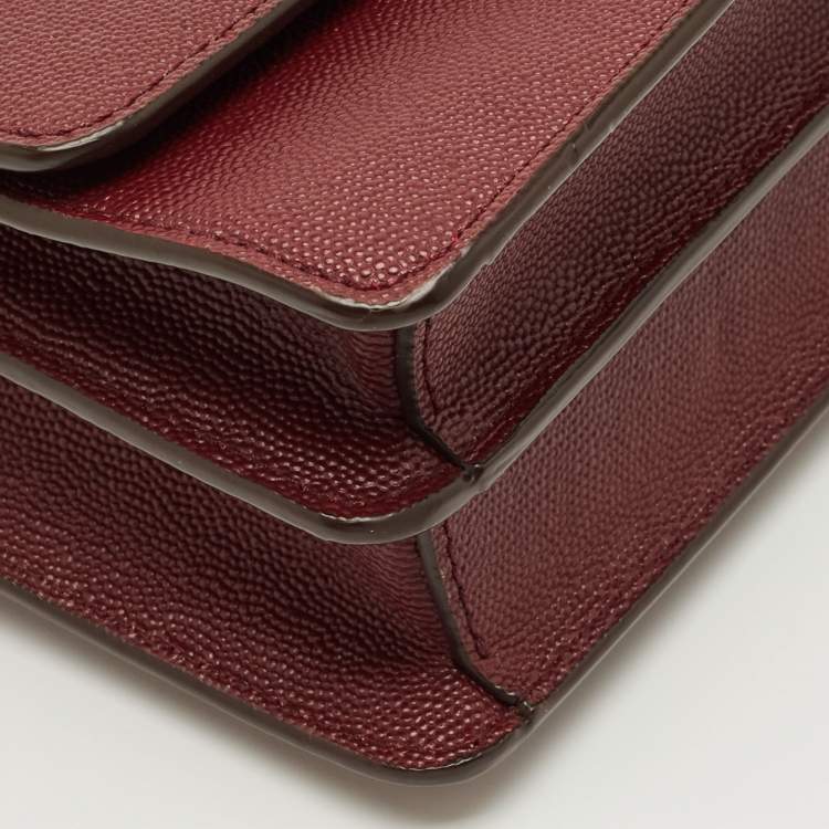 Pre Owned DKNY Burgundy Leather Liza Crossbody Bag