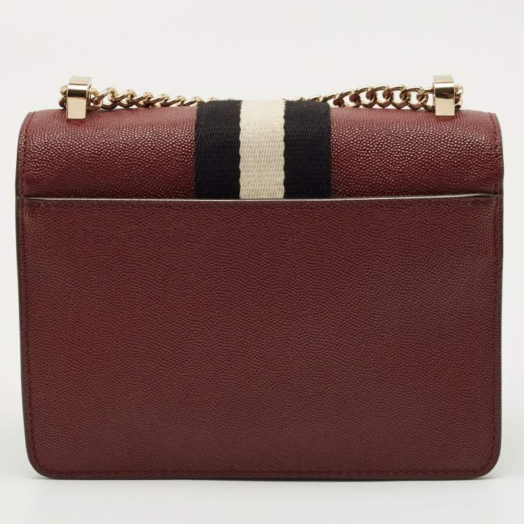 Pre Owned DKNY Burgundy Leather Liza Crossbody Bag