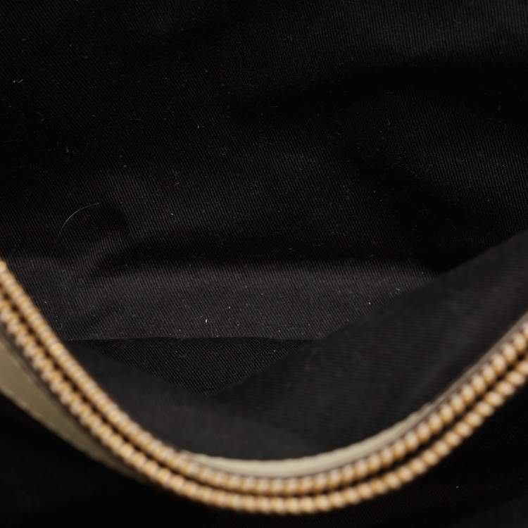 Pre Owned DKNY Light Beige Leather Bryant Park Chain Tote