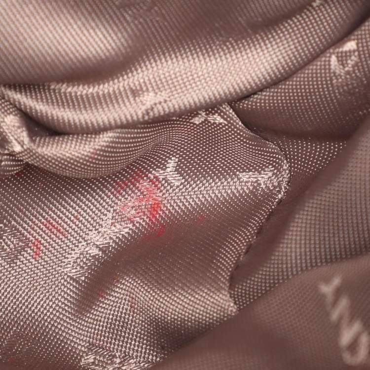 Pre Owned DKNY Red Quilted Leather Flap Chain Crossbody Bag