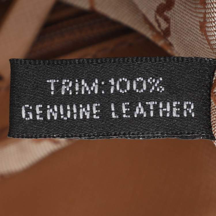 Pre Owned DKNY Brick Red/Beige Signature Coated Canvas And Leather Bryant Chain Shoulder Bag