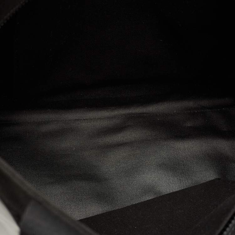 Pre Owned Dkny Black Canvas Logo Tote