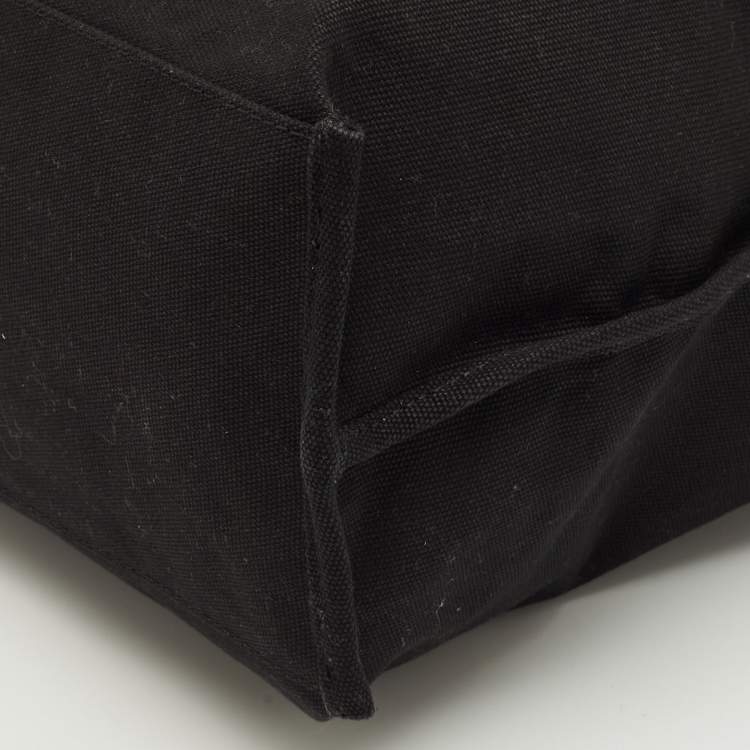 Pre Owned Dkny Black Canvas Logo Tote
