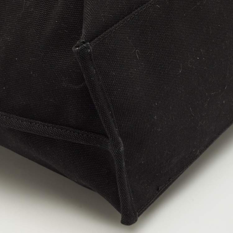 Pre Owned Dkny Black Canvas Logo Tote