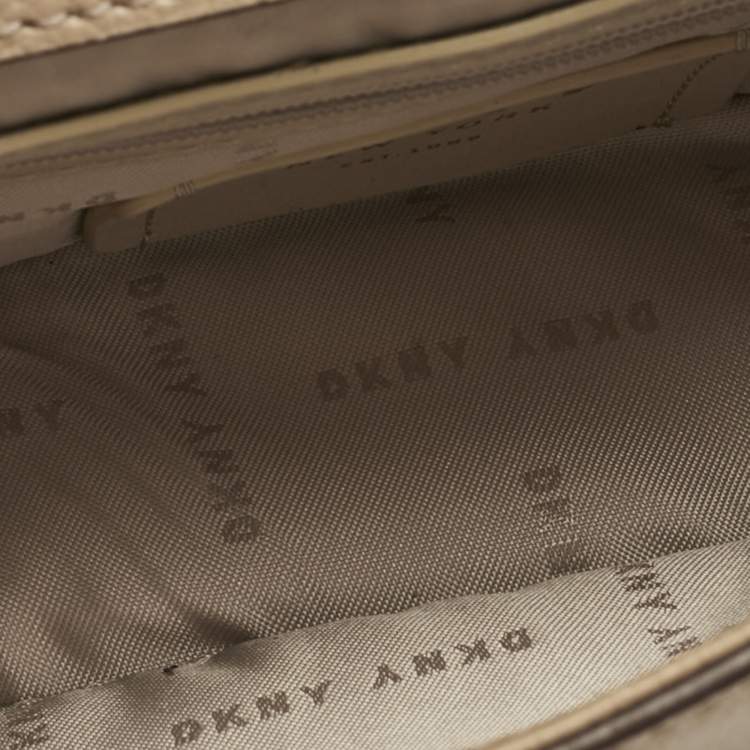Pre Owned Dkny Beige Leather Elissa Crossbody Bag