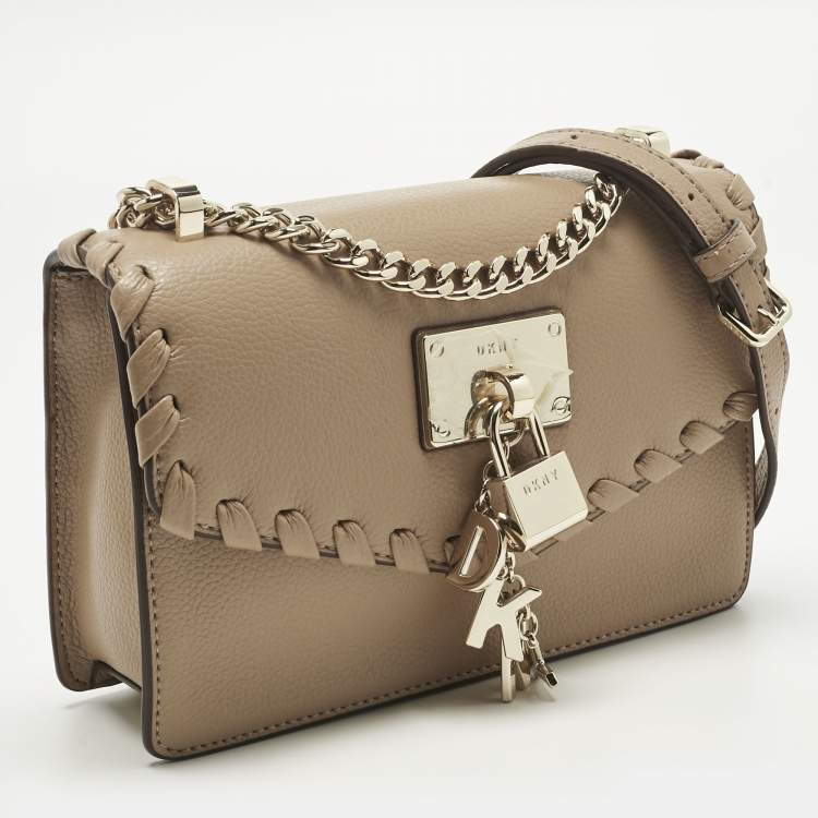 Pre Owned Dkny Beige Leather Elissa Crossbody Bag